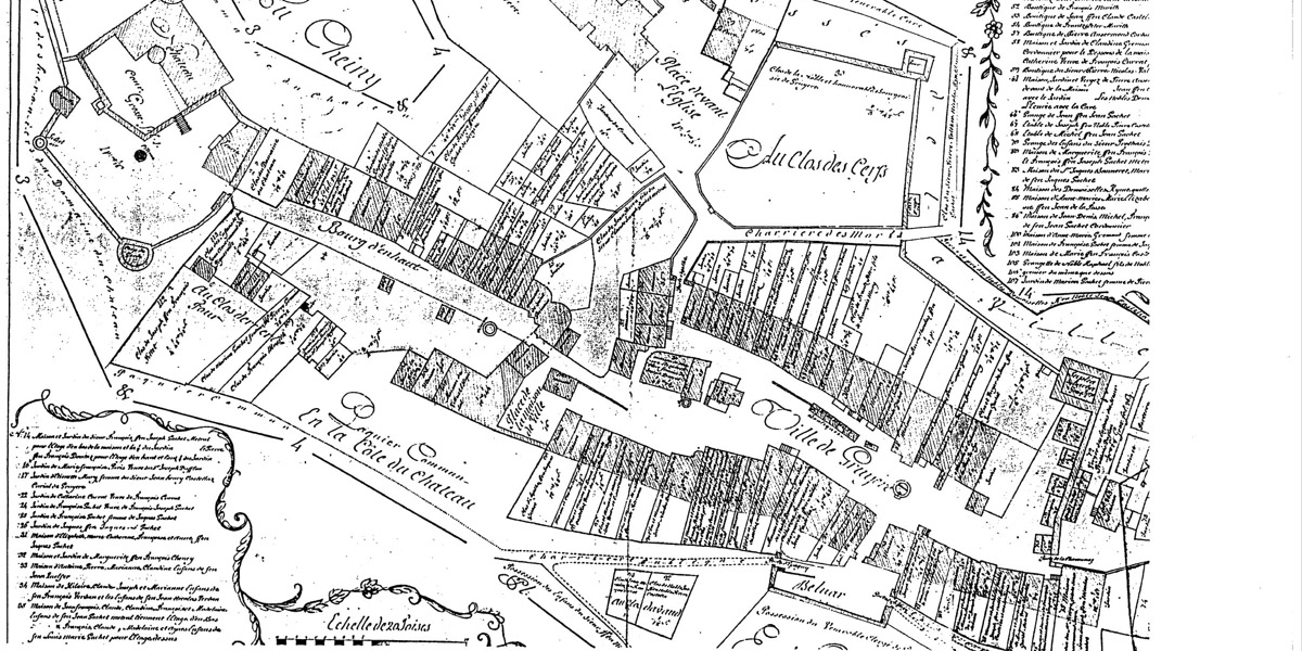 Ancien plan de la ville de Gruyères