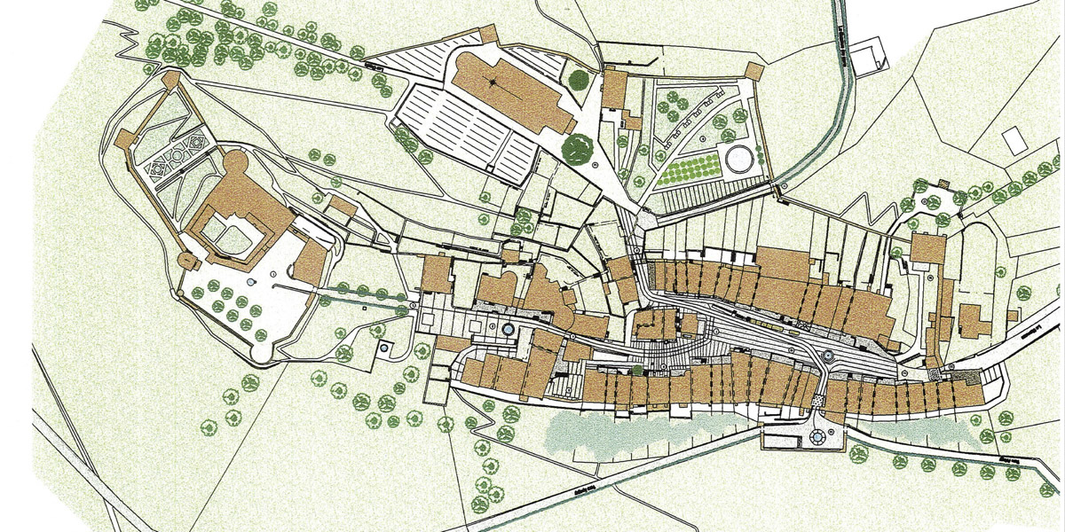 Plan d'aménagement de la ville de Gruyères