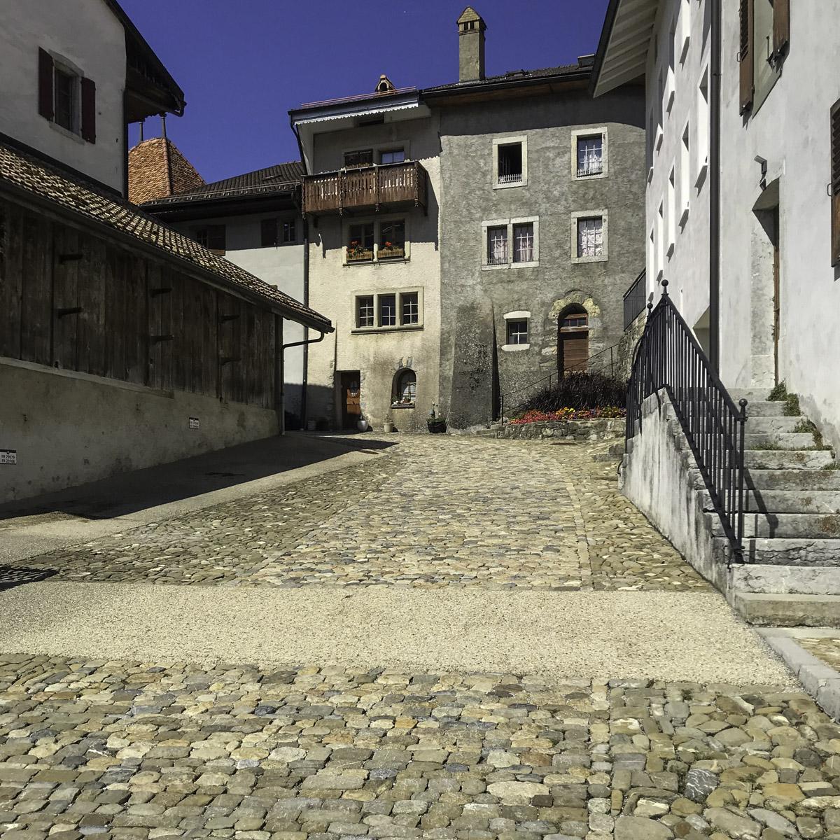 Rue dans la ville de Gruyères