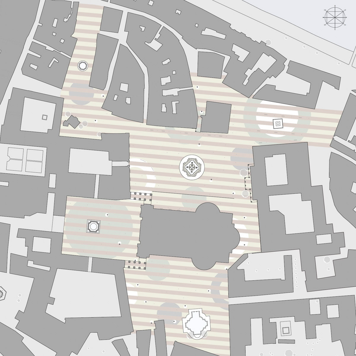 Plan d'aménagement de la Residenzplatz à Salzburg