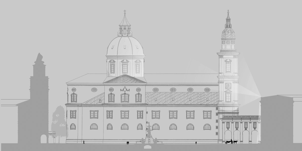 Vue de la Residenzplatz à Salzburg